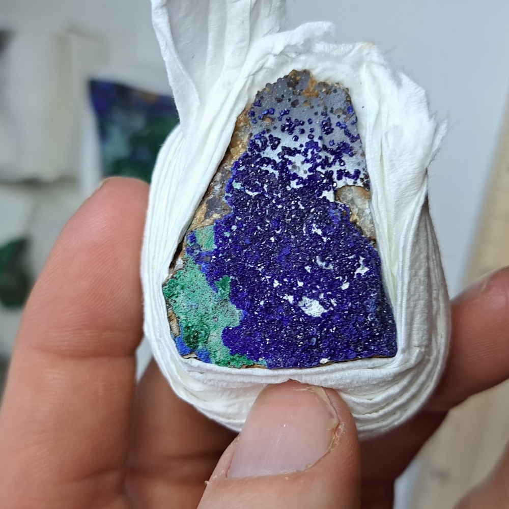 Sparkly Azurite and Malachite Crystal Specimen